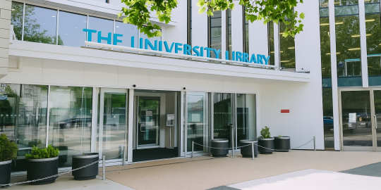 Photo of the University Library Entrance 