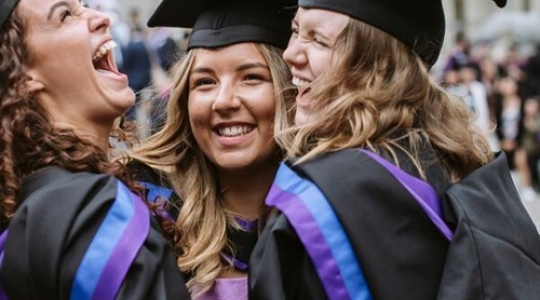 Students at graduation