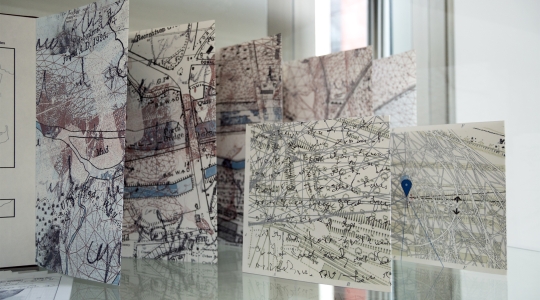 Artists books created from maps