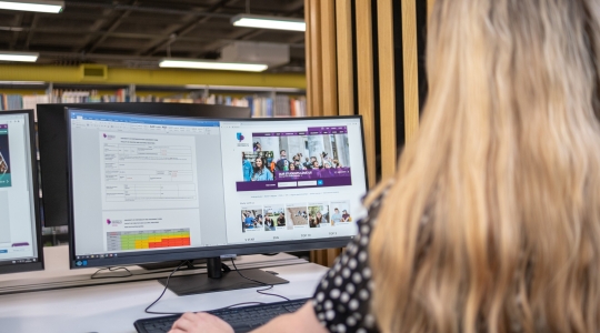 Person using a computer