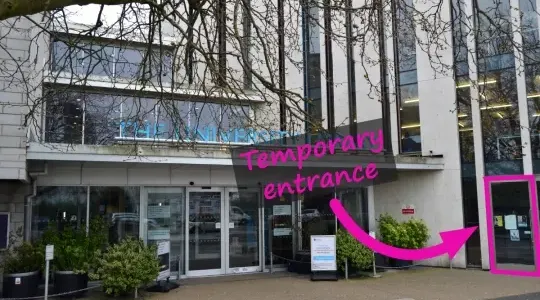 image showing temporary entrance 