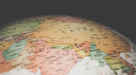 Globe showing the Asian continent - from Pixabay, https://pixabay.com/photos/globe-map-world-map-7510104/