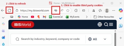 Screenshot of Edge browser showing how to enable third party cookies