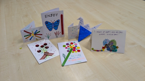 Affirmation cards created by students