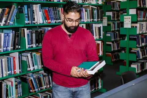 Student in the Library