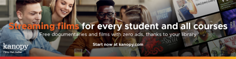 Kanopy - for every student.  Free movies and films with zero ads
