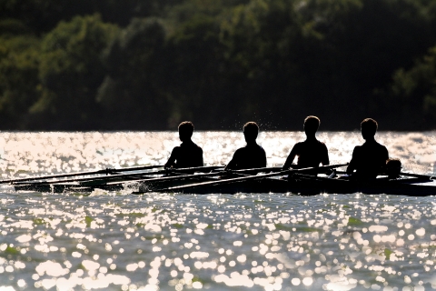 Men rowing on a river - from Pexels, https://www.pexels.com/photo/people-rowing-in-boat-3847670/