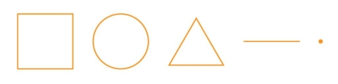 A series of geometric shapes (square, circle, triangle)