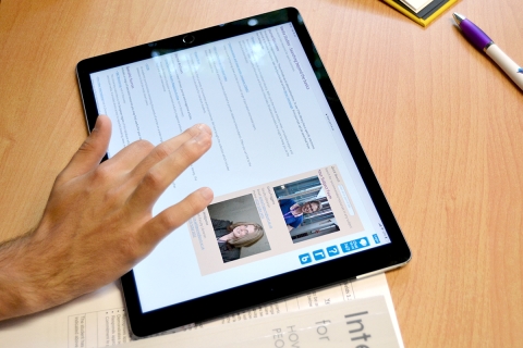 Subject page viewed on a tablet computer