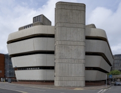 Rear view of the Norrish Central Library and Arts Centre, Portsmouth