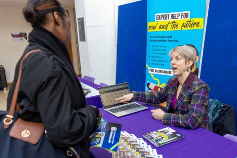 A temporary Careers stall