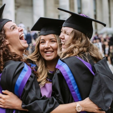 Students at graduation