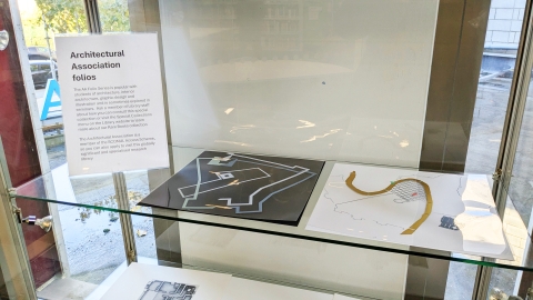 Architectural Association folio - sign and plates from the Rare Books collection