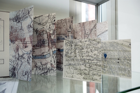 Artists books created from maps