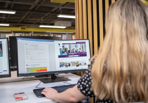 Person using a computer