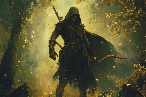 Artistic depiction of Robin Hood - from Pixabay - https://pixabay.com/illustrations/ai-generated-robin-hood-mythology-9192143/