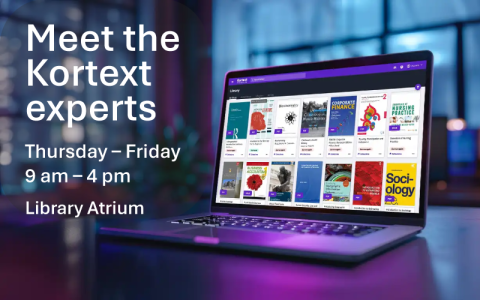 Kortext shown on a laptop