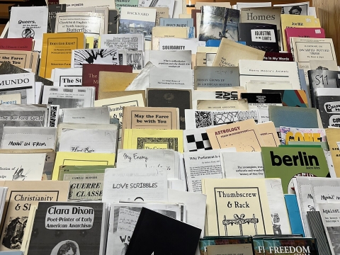 Assorted historical zines - Image by Magpieturtle, reproduced from Wikimedia commons under a CC BY 4.0 Creative Commons licence.