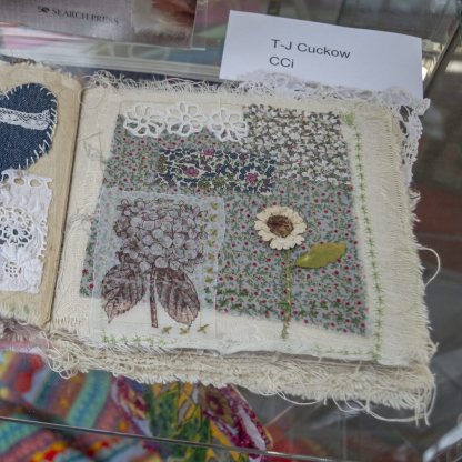 Embroidered textile book