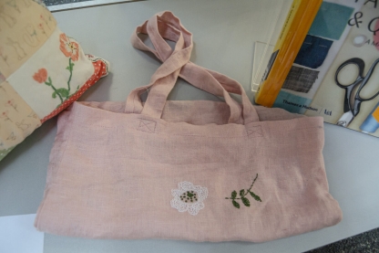 Embroidered textile bag