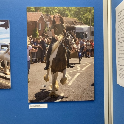 Woman riding a horse