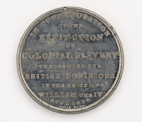 Coin relating to abolishing slavery