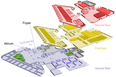 Foyer and atrium on Library map