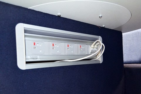 Under desk power and data socket