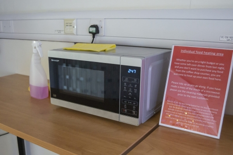 Microwave in the library