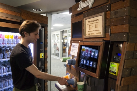Vending machine in library