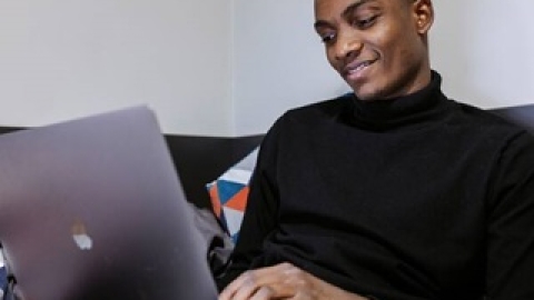 student on laptop
